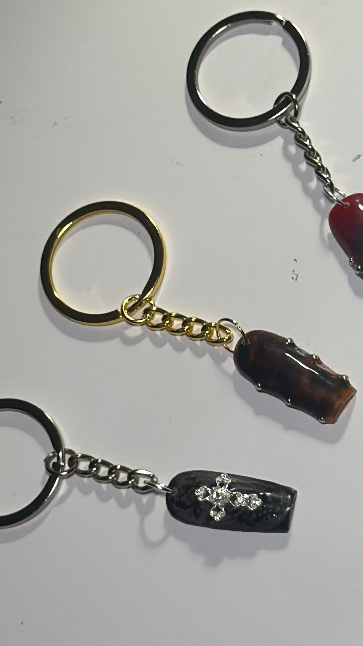 Press-on Nail Keychain